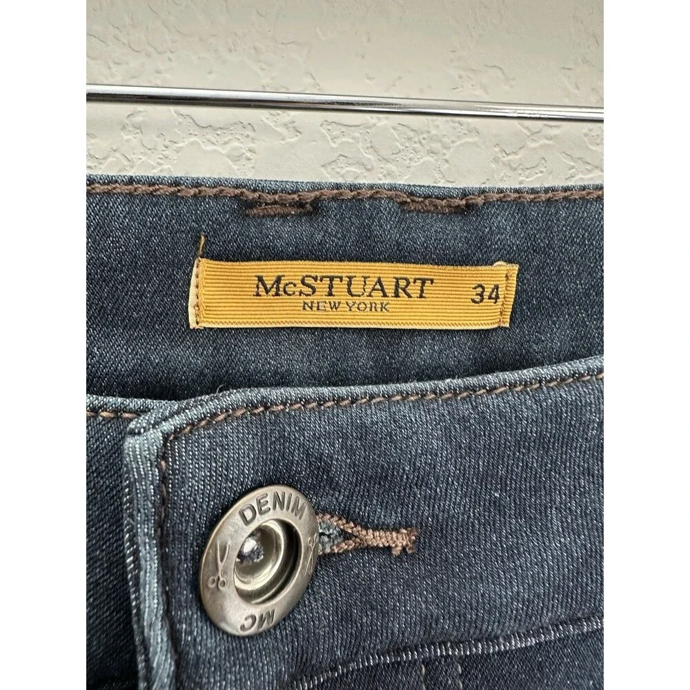 NWT McStuart New York Mens 34 Warm Bonded Thermal Lined Jeans Dark Indigo